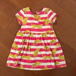 Mini Boden Pink and Yellow Striped Dress